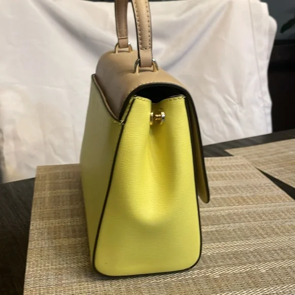 MICHAEL KORS MOTT MEDIUM TOP HANDLE SATCHEL SHOULDER BAG YELLOW